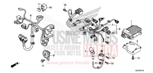 FAISCEAU SECONDAIRE/BOBINE D'ALLUMAGE SH125DD de 2013